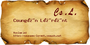 Csungán Lóránt névjegykártya